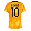 Herren Fußballbekleidung Niederlande Memphis Depay #10 Heimtrikot WM 2022 Kurzarm